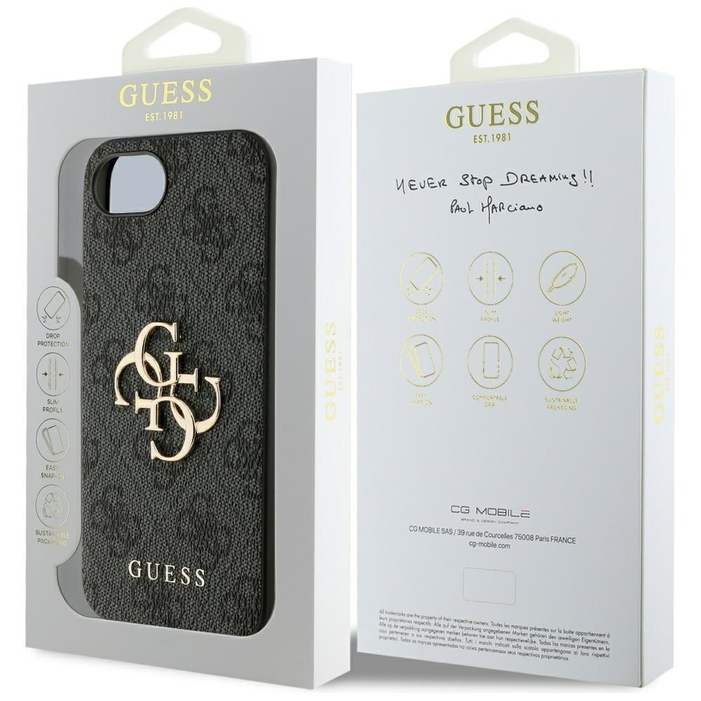 Etui Guess 4G Big Logo do iPhone 16e czarny